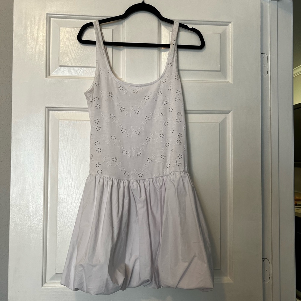 Zara White Eyelet Dress